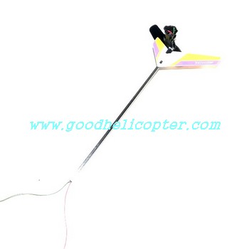 great-wall-9958-xieda-9958 helicopter parts purple-yellow tail decoration part + tail big boom + tail motor + tail motor deck + tail blade